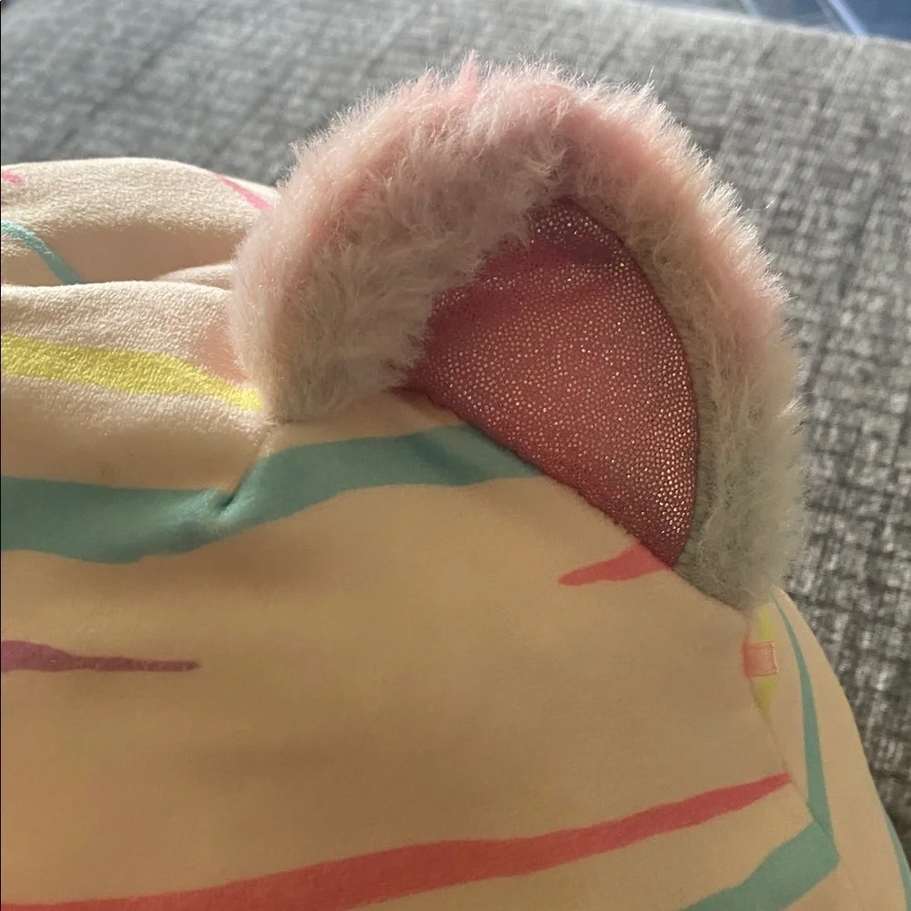 Squishmallows Colorful Large Striped Plush Cat Toy.